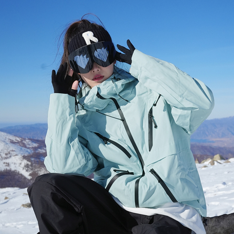 Männerkleeder waasserdichte Skianzug fir Koppelen, grouss Gréissten, Standkragen, Skihosen, Top, minus 30 Grad, méi grouss, plus méi déck_voghion.com