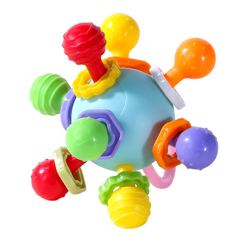 Manhattan hand ball baby educational early education chewable teether molar stick 0 to 1 year old 3 to 6 months baby toy