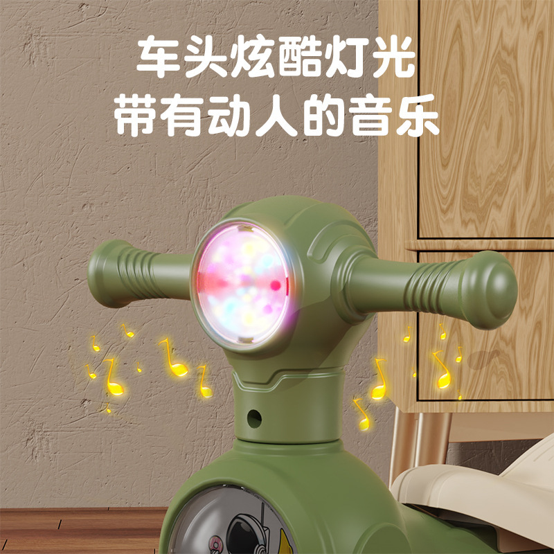 儿童平衡车1-3岁宝宝无脚踏学步车男女小孩防侧翻四轮车音乐款|undefined