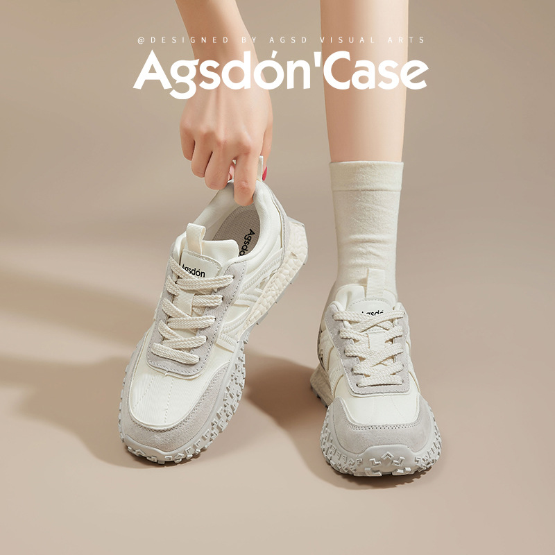 Augustion zapatos de entrenamiento alemanes de suela gruesa para mujer 2025 nuevo verano Forrest Gump zapatos deportivos casuales estilo ballet zapatos planos