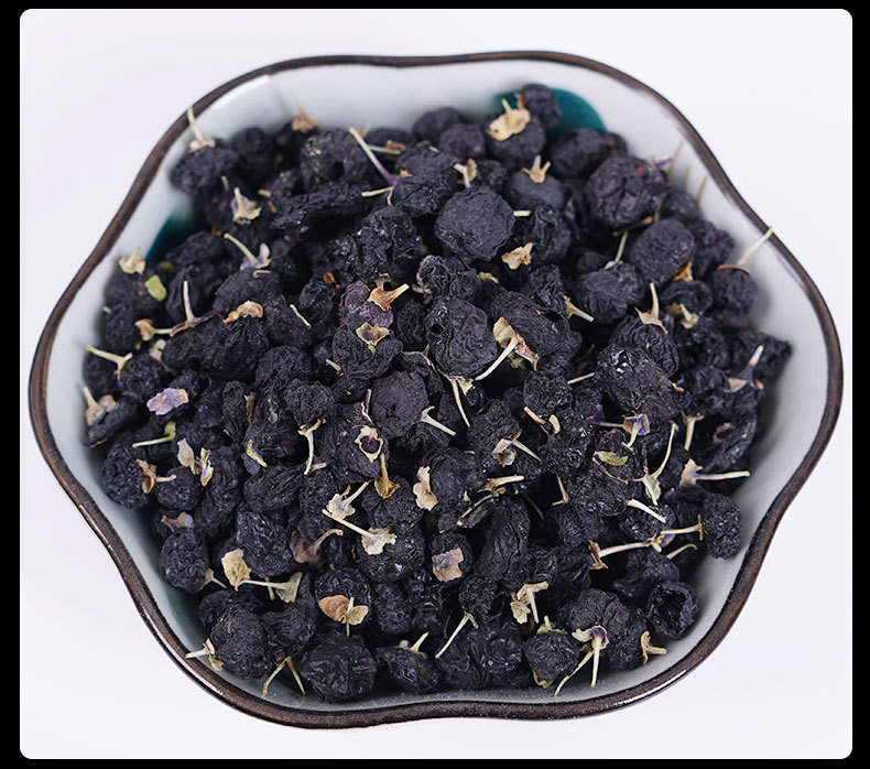 Black Goji Berry (Lycium ruthenicum) — Dried Qinghai Black Wolfberry, 110g Jar in use