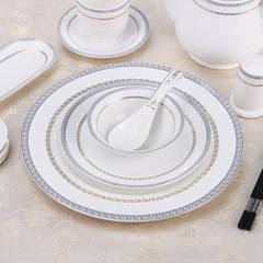 Wholesale ceramic hotel tableware plates, dishes, tableware, Chinese restaurant club tableware, Sophie dishes, bone dishes, fin bowls