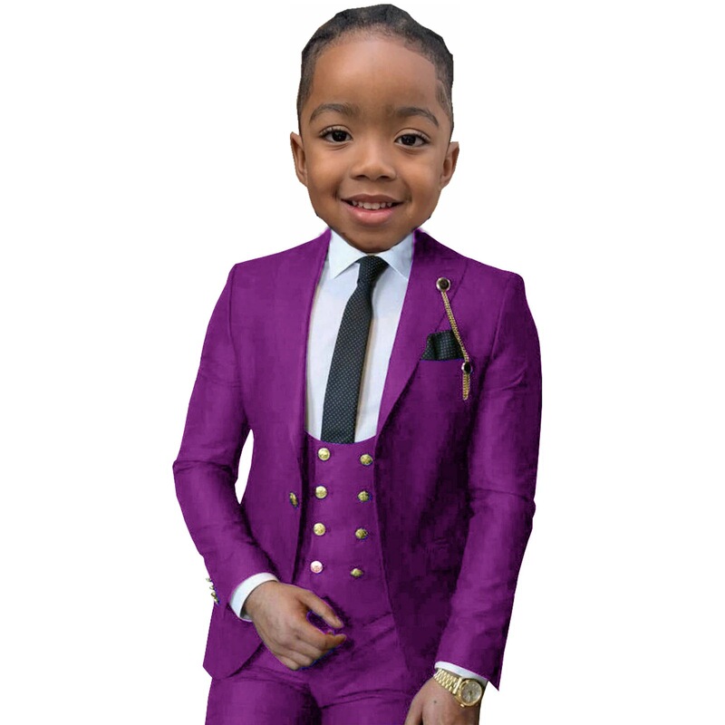 AliExpress 外国貿易男の子の誕生日スーツステージパフォーマンスフラワーガール結婚式子供の小さなホストスーツ 3 点セット|undefined