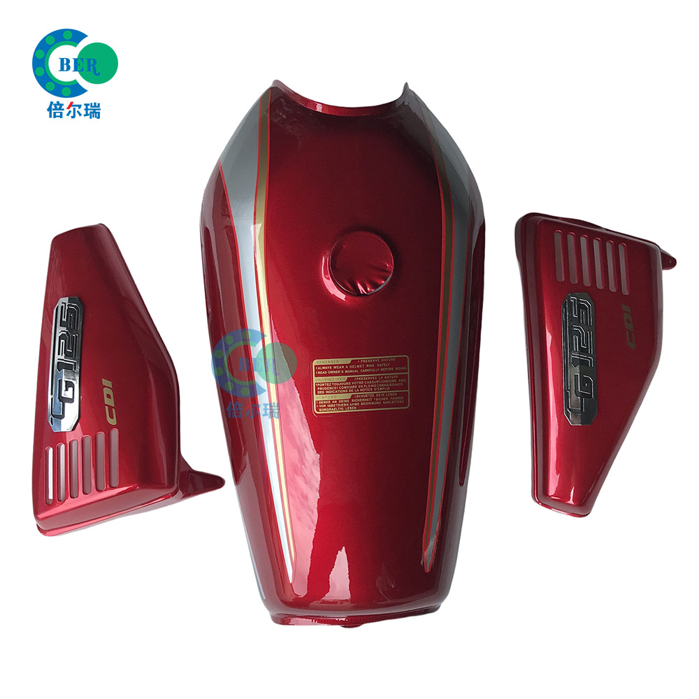 Aplicable a CG125 motocicleta retrógrado tanque de combustible sólido pintura curable sin agujeros laterales tanque de combustible SY