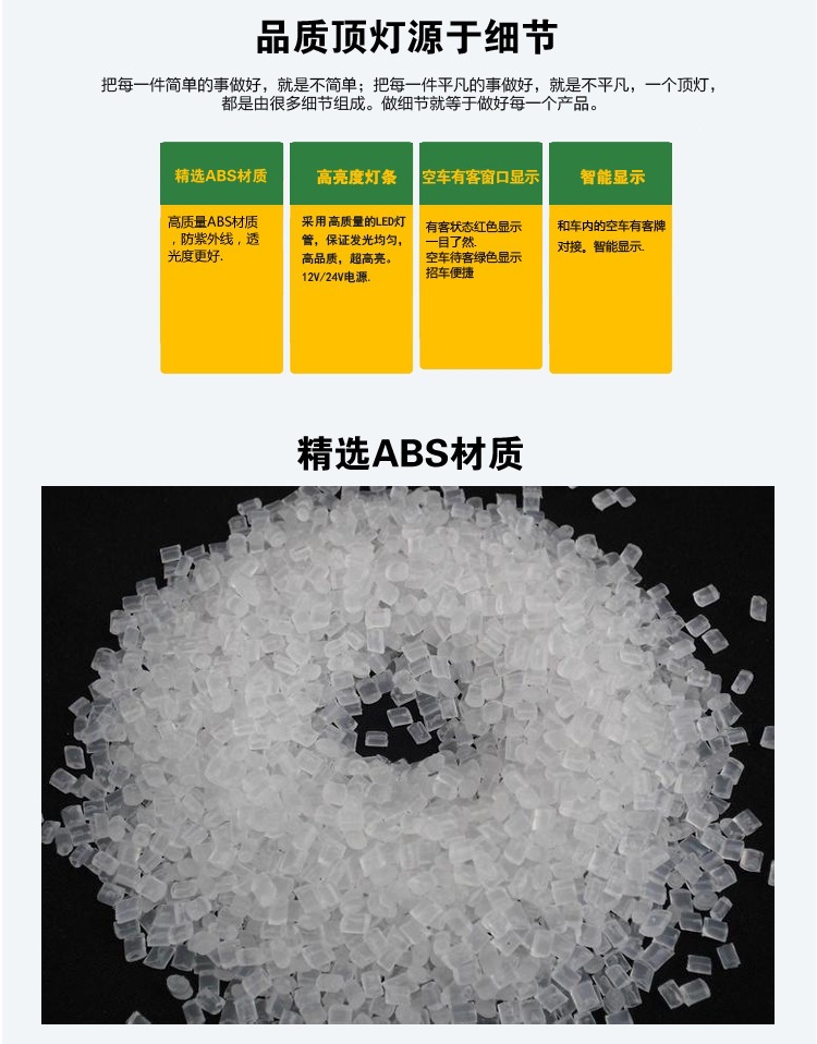 Taxi roof light, intelligent empty passenger and occupied passenger roof light, advertising light box, taxi light, LED roof light, LED display screen