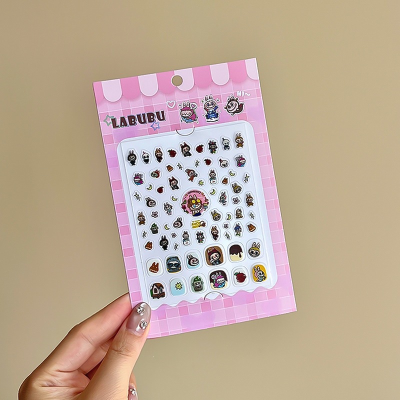 Niños parches de uñas super lindas chicas lindas usan pegatinas de dibujos animados de uñas seguras desmontables parches de uñas al por mayor image 187