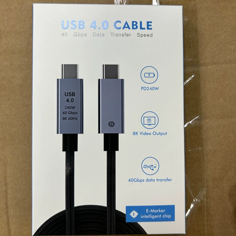 USB4 кабель данных TYPEC полнофункциональный совместимый с lightning 40Gbps передача 8k60Hz видео 240W быстрая зарядка