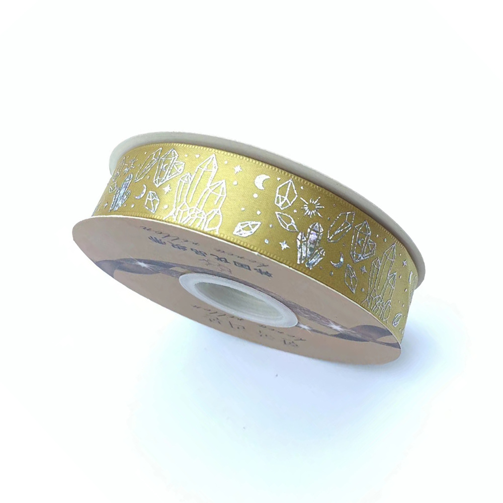 Nuevo soporte de barra de cinta hecha a mano DIY láser plata cristal mineral cinta arco joyería caja de regalo lote de embalaje