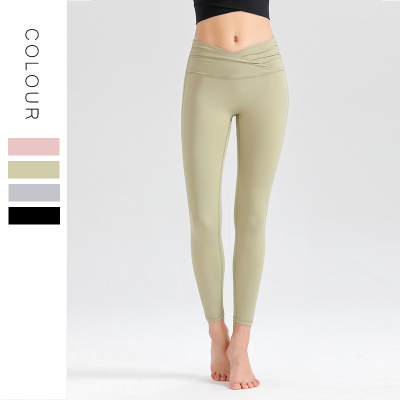 High Waist Hip Lifting High Elastic Tight Running Fitness Sports Nine-point Pants Women Lulu Original Brushed Yoga Pants Women