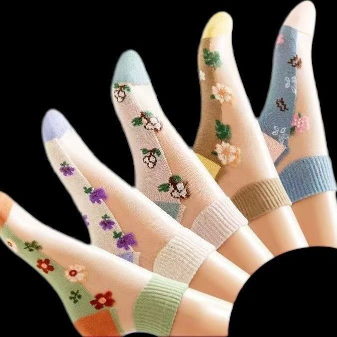 Summer Socks, Lightweight Cotton Bottom, Breathable Non-Slip Short Socks, Women's Socks, Heel and Heel Protectors Summer Socks, Lightweight Cotton Bottom, Breathable Non-Slip Short Socks, Women's Socks, Heel and Heel Protectors