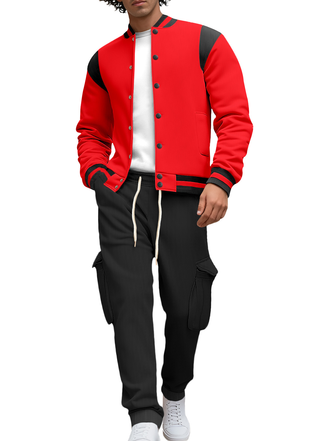 Nuevo transfronterizo Europa y América Amazon nuevo otoño y invierno ropa de hombre cardigan universal ropa de béisbol deportiva casual hombre conjunto