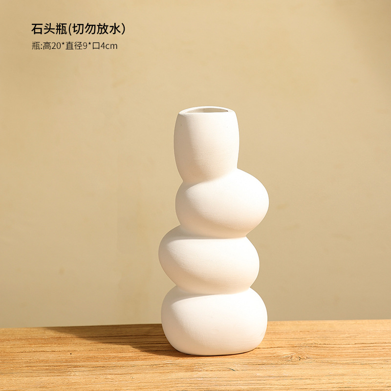 Fronteriza in-viento vasos de flores Nordic quema flores falsas flores secas adornos de cerámica en el hogar sala de estar vasos de flores contenedores