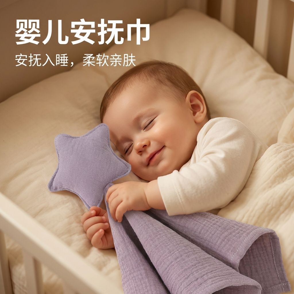 Baby toallas calmante estrellas y luna recién nacidos para dormir juguetes mordidos toallas de saliva toallas de doble abrazadera para dormir