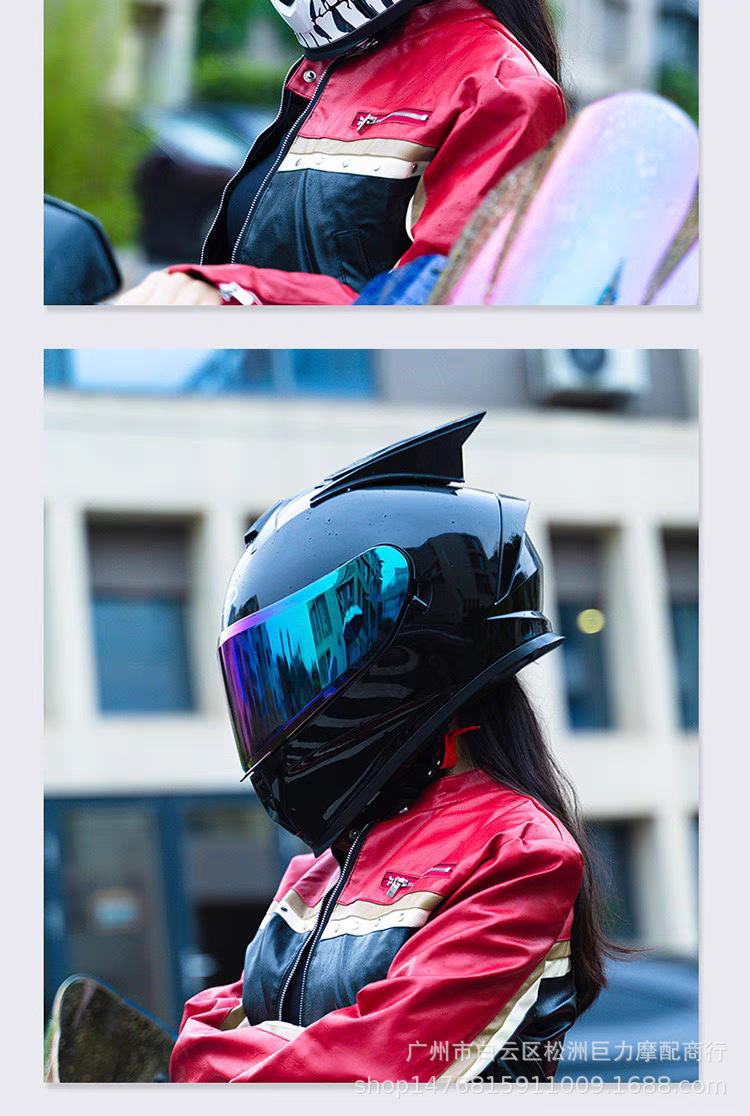 Foreign Trade Motorcycle Helmet Dual-Lens Full-Face Motorcycle Riding Electric Vehicle Helmet Personalized Universal Men and Women All Seasons