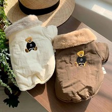 宠物可牵引加厚棉衣泰迪比熊博美约克夏小猫咪狗狗衣服猫咪秋冬装
