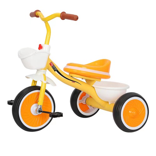 Children's tricycle with rear bucket 2-6 years old boys and girls bicycle with music and light baby boy bicycle stroller