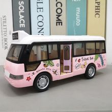 合金公交巴士双层大巴公共汽车模型开门金属儿童玩具小车跨境跨境