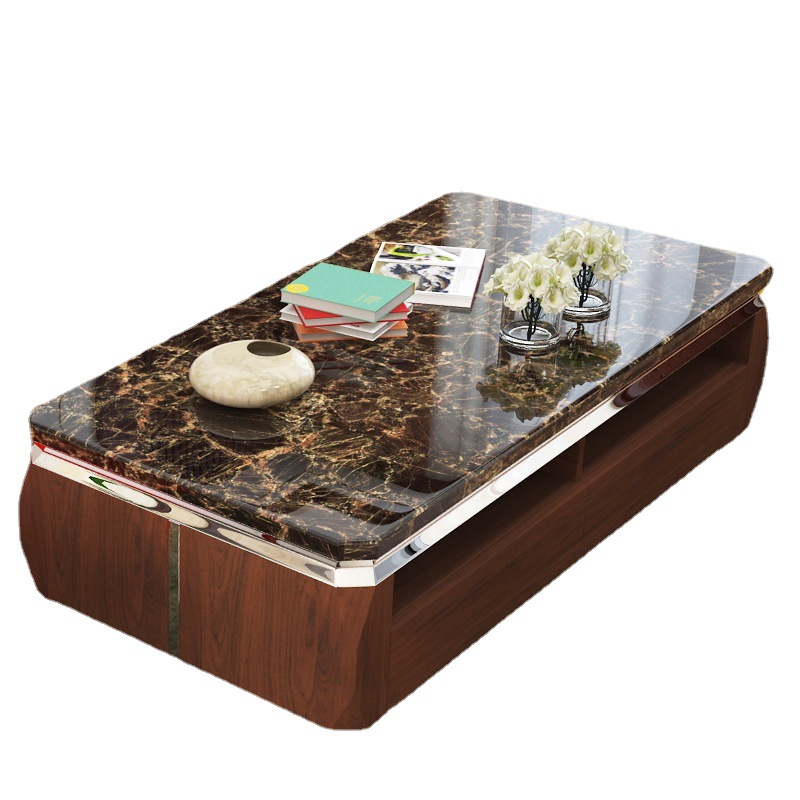 Mesa de café mármol TV gabinete combinación traje simple moderno salón muebles creativo moda mesa de café piso gabinete OFERTA ESPECIAL