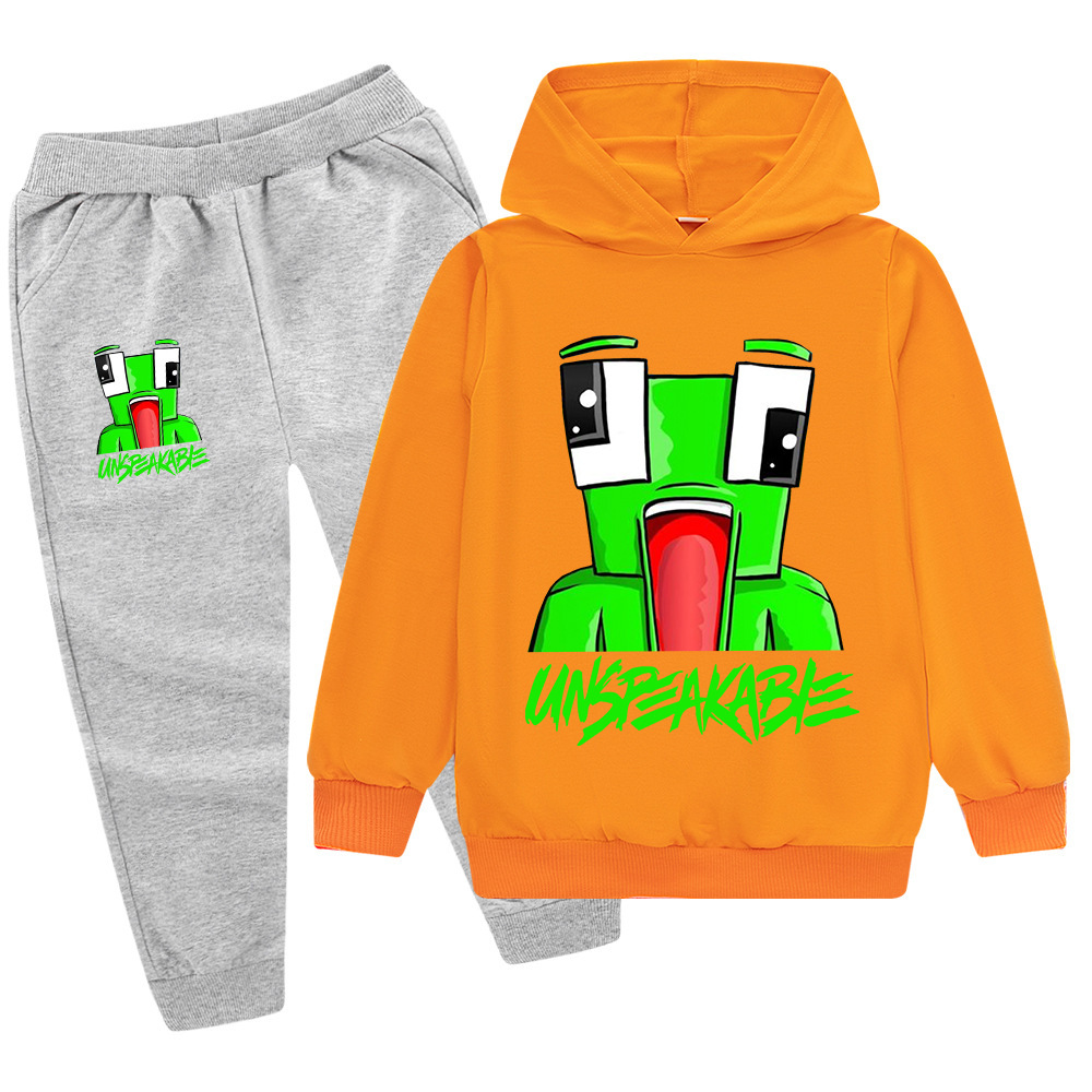Hot selling unspeakable printed pattern children's clothing set hoodie hoodie+pants_voghion.com