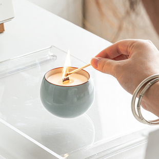 Five Famous Kilns Osmanthus Fragrance Candle Home Lasting Atmosphere Niche High-grade Soybean Wax Gift Fragrance Wholesale