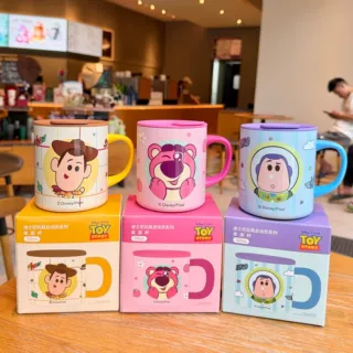 玩具总动员咖啡保温杯316不锈钢带刻度马克杯高颜值家用牛奶杯子