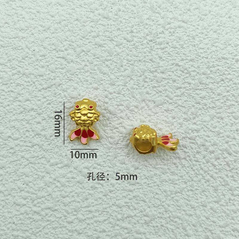 古法金保色竹节通孔福字画油吊坠配件国风节节高升竹子服饰材料包|undefined