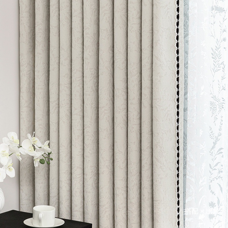 Rose French sombreado Dormitorio Cortina de alta gama 2025 Nueva sala de estar Dormitorio en relieve jacquard Schenier Keqiao