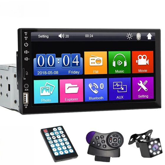 Xinxuda car MP5 player 7023 wired Craplay mobile phone interconnection multimedia system reversing