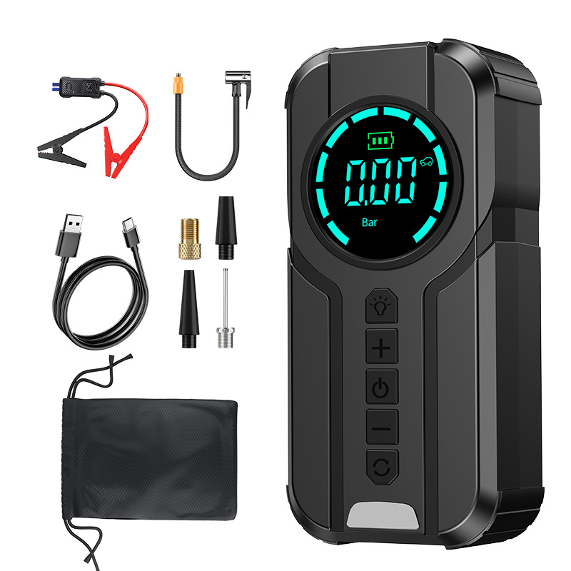 [1920] Cross-Border Car Emergency Jump Starter, Air Pump, and Power Bank All-In-One Multifunctional Portable Battery Booster