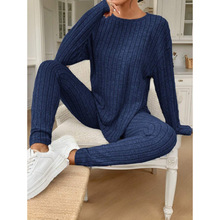 Y 14112 Turtleneck Knit Loungewear Set ������֯����������