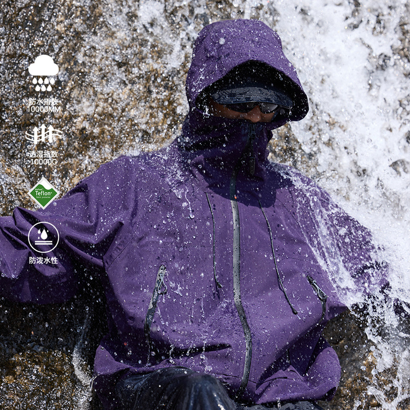 Trs Sports Outdoors | 26Ss Hard-Shell Teflon Functional Three-Proof Stereo Hooded Jacket for Men and Women