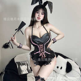 情趣内衣女王装性感小胸兔女郎制服诱惑调教激情毛球软妹夜店
