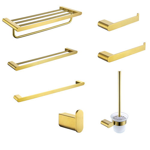 Cross-border Amazon 304 stainless steel bathroom storage rack bathroom towel rack gold bath towel rack bathroom pendant