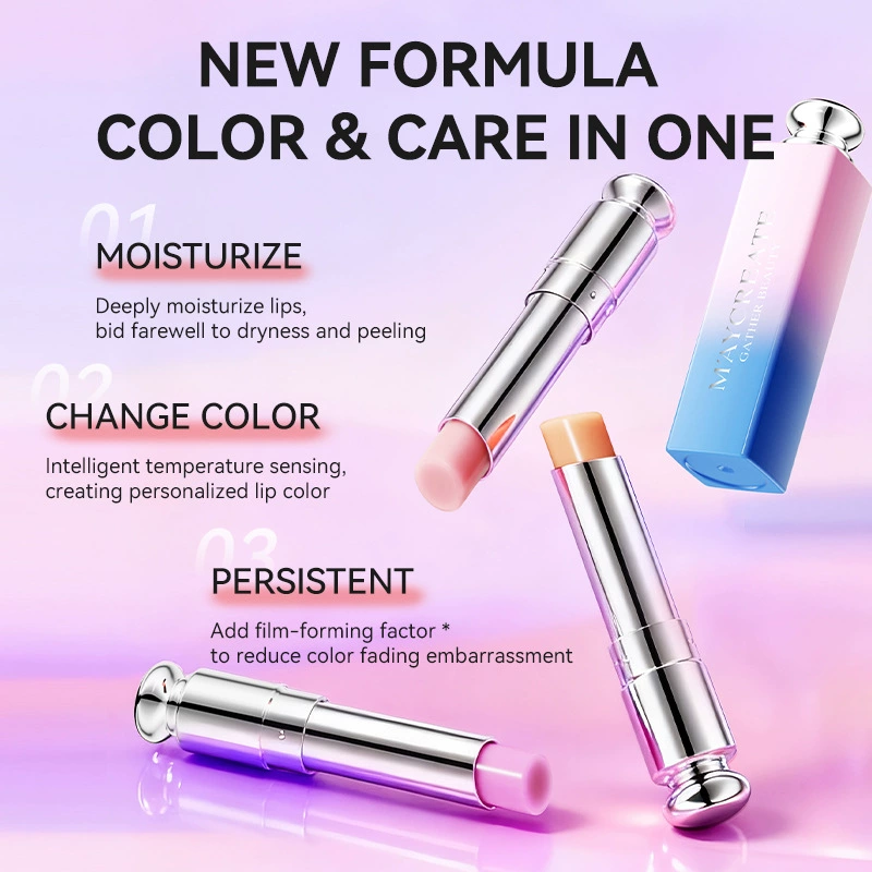 Color-changing Lip Balm, Full English Packaging, Moisturizing, Temp-Sensitive (115/120/125)