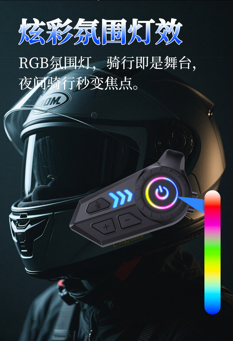 2026 Comfortable Motorcycle Riding Helmet with Headphones for Delivery Riders, Waterproof, Long Battery Life, Full Helmet with Built-In Bluetooth