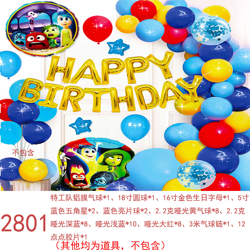 Cumpleaños DE LOS NIÑOS globo traje partido escena diseño suministros niños y niñas cumpleaños dibujos animados película aluminio Fondo decoración la pared