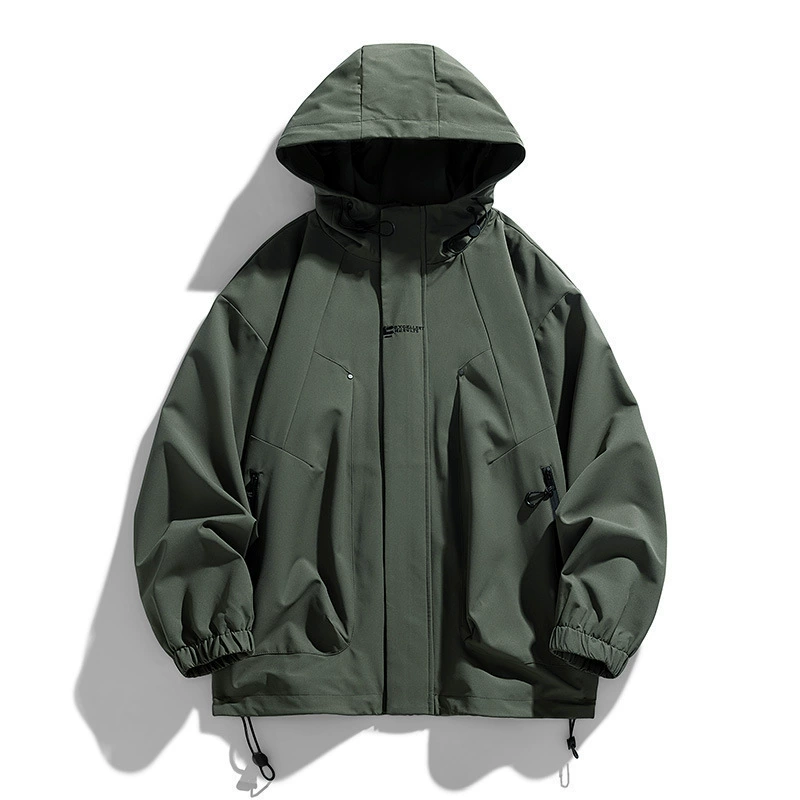 Solid autumn thin jacket for beloved for leisure, oversize