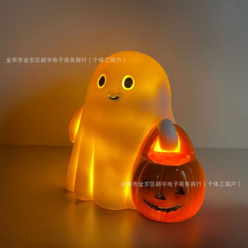 跨境万圣节小幽灵摆件创意家居装饰可爱幽灵桌面小摆件树脂工艺品|undefined