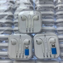 适用苹果耳机67代安卓通用铜环蓝牙水晶盒入耳式线控带麦乐视耳机