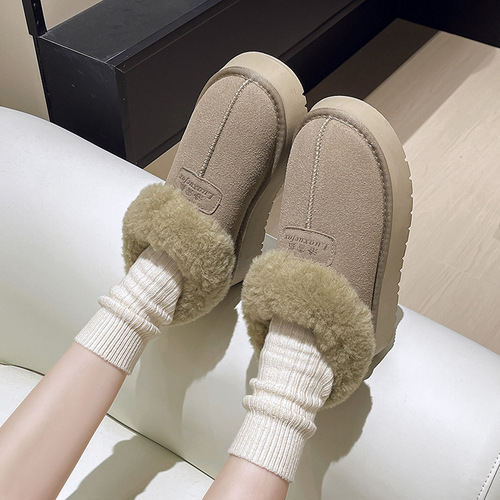 Women's Fashion Fleece Lined and Thick Waterproof Snow Boots with Handmade Thick Soles - Warm Winter Boots with Faux Fur