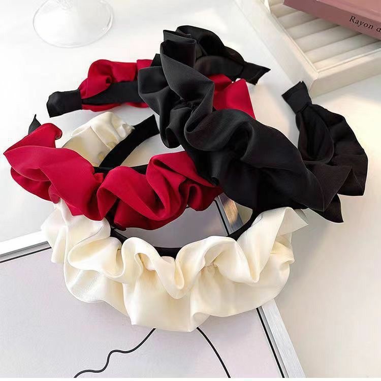 2025 New High-End Hair Accessories, High-Top Headband, Face Wash and Makeup Headband, Pleated Elegant, Toothed Anti-Slip Headband