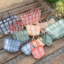 厂家现货批发新款女包手提包伴娘伴手礼小容量透明草编菜篮子