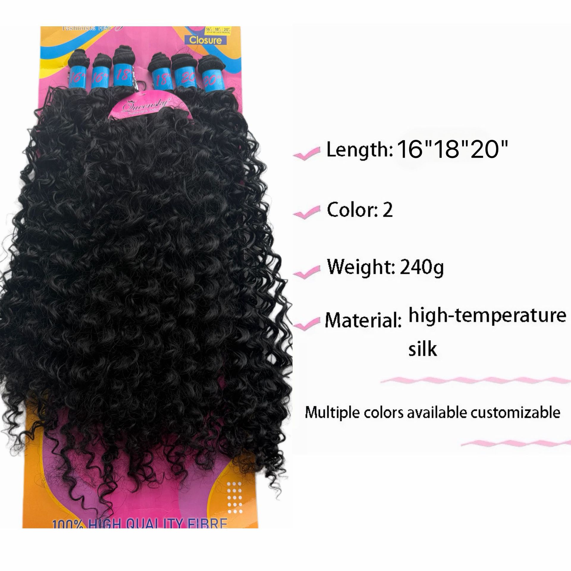 Perucas transfronterizas agua 6 + 1 cortina de cabello bloque de cabello Europa América África damas seda de alta temperatura pequeña fábrica de cabello largo al por mayor image 3