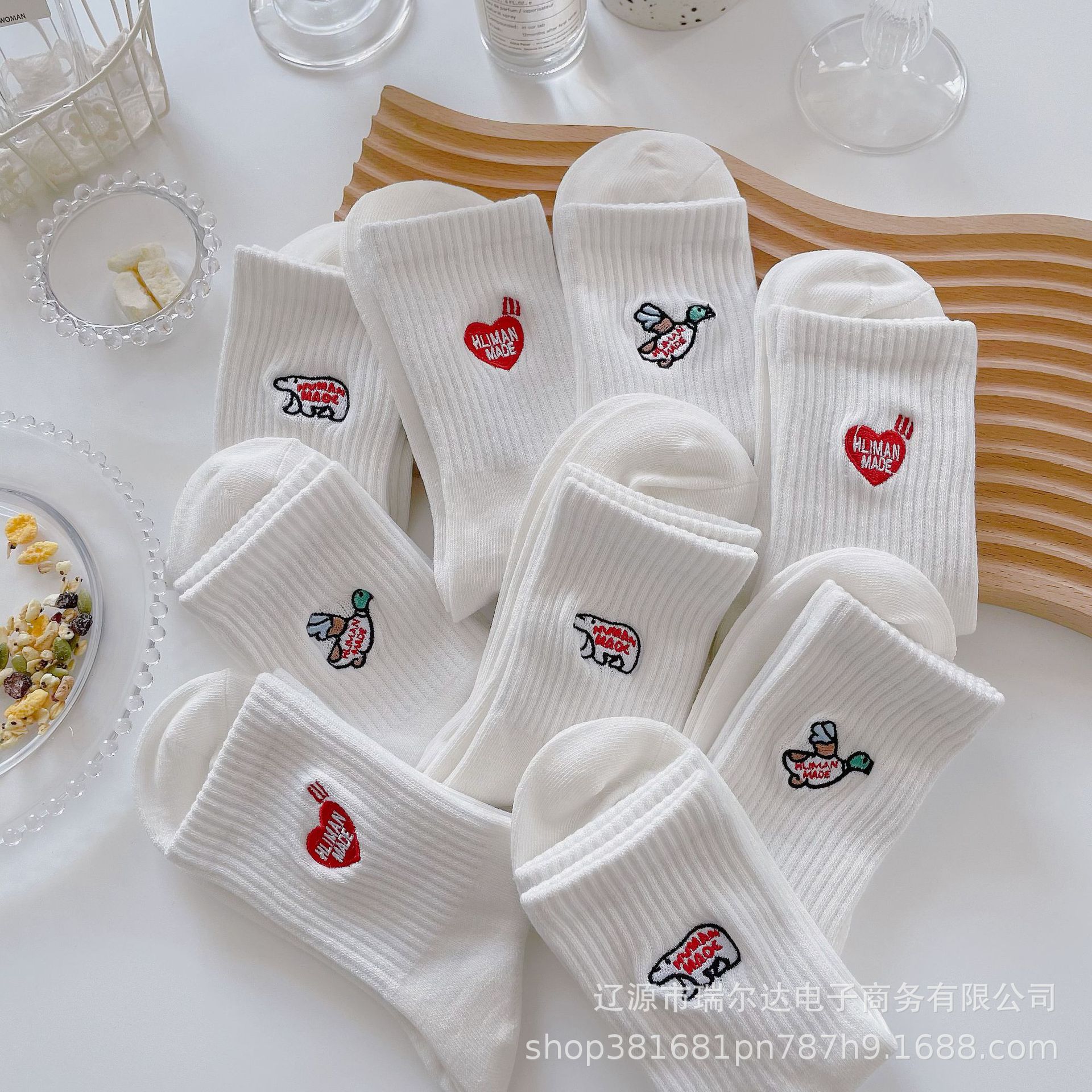 Female casual all-match sweet and fresh Japanese simple cartoon socks