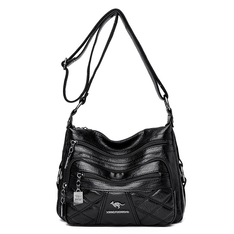 Middle-aged Women's Bag Mother Bag 2021 New All-match Atmospheric Single-shoulder Crossbody Bag Large Capacity Soft Leather Middle-aged and Elderly Bag