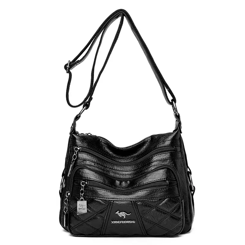 中年女包妈妈包2021新款百搭大气单肩斜跨包大容量软皮中老年包包