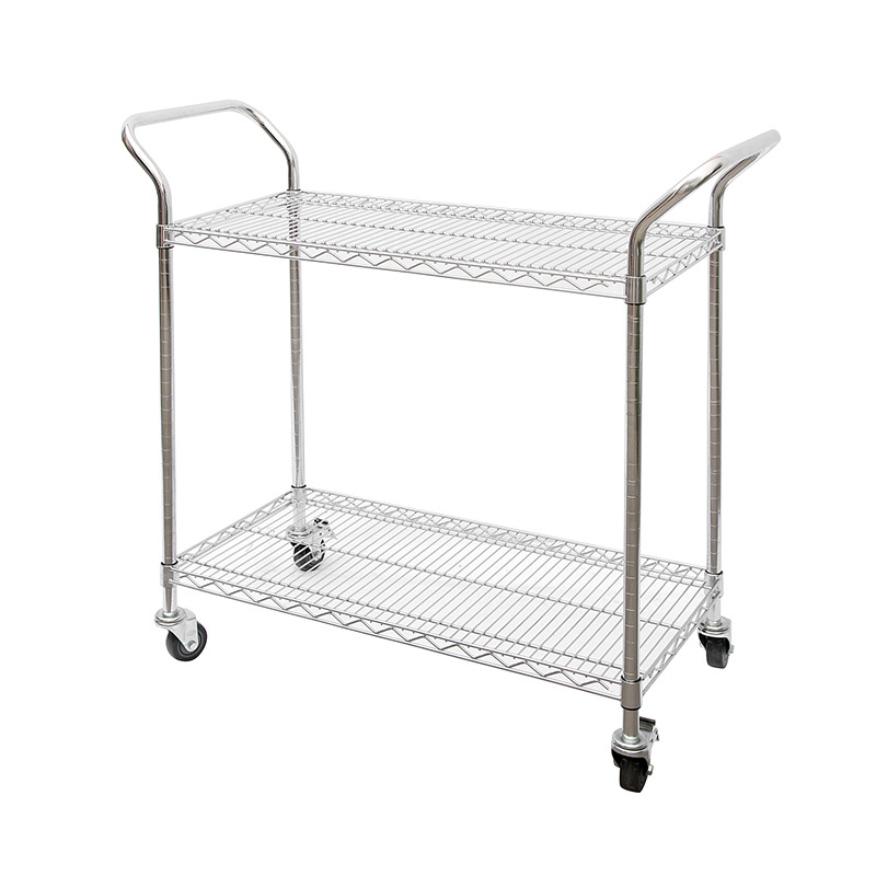 Logistics warehouse assigned picking turnover two-handled push cart, carbon steel material push cart manufacturer wholesale