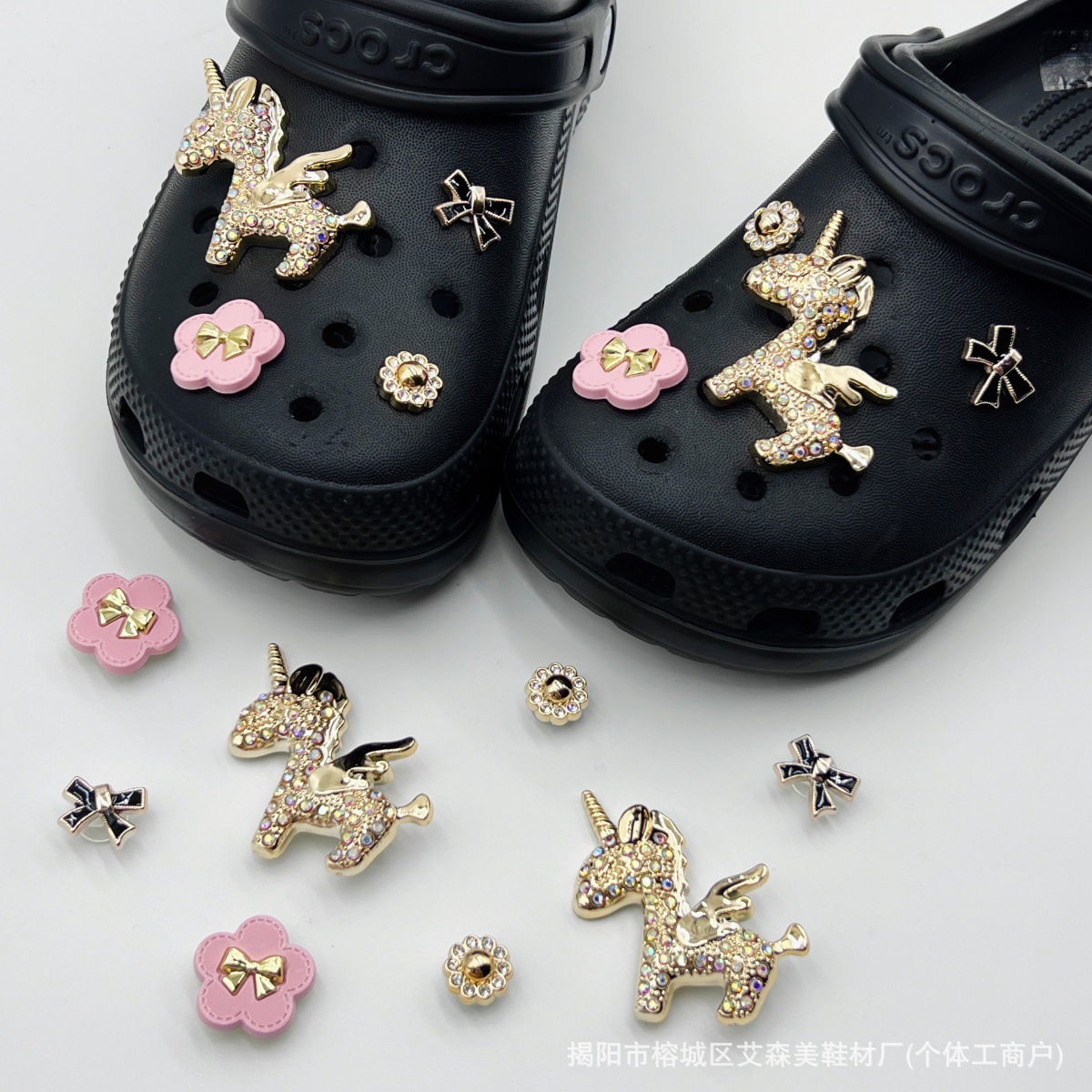 Estrellas plateadas ajuste agujero agujero perdido zapatos decorativos accesorios DIY extraíbles accesorios de flores hebillas de zapatos accesorios tridimensionales