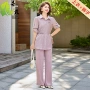 衬衫领夏天宽松气质妈妈装