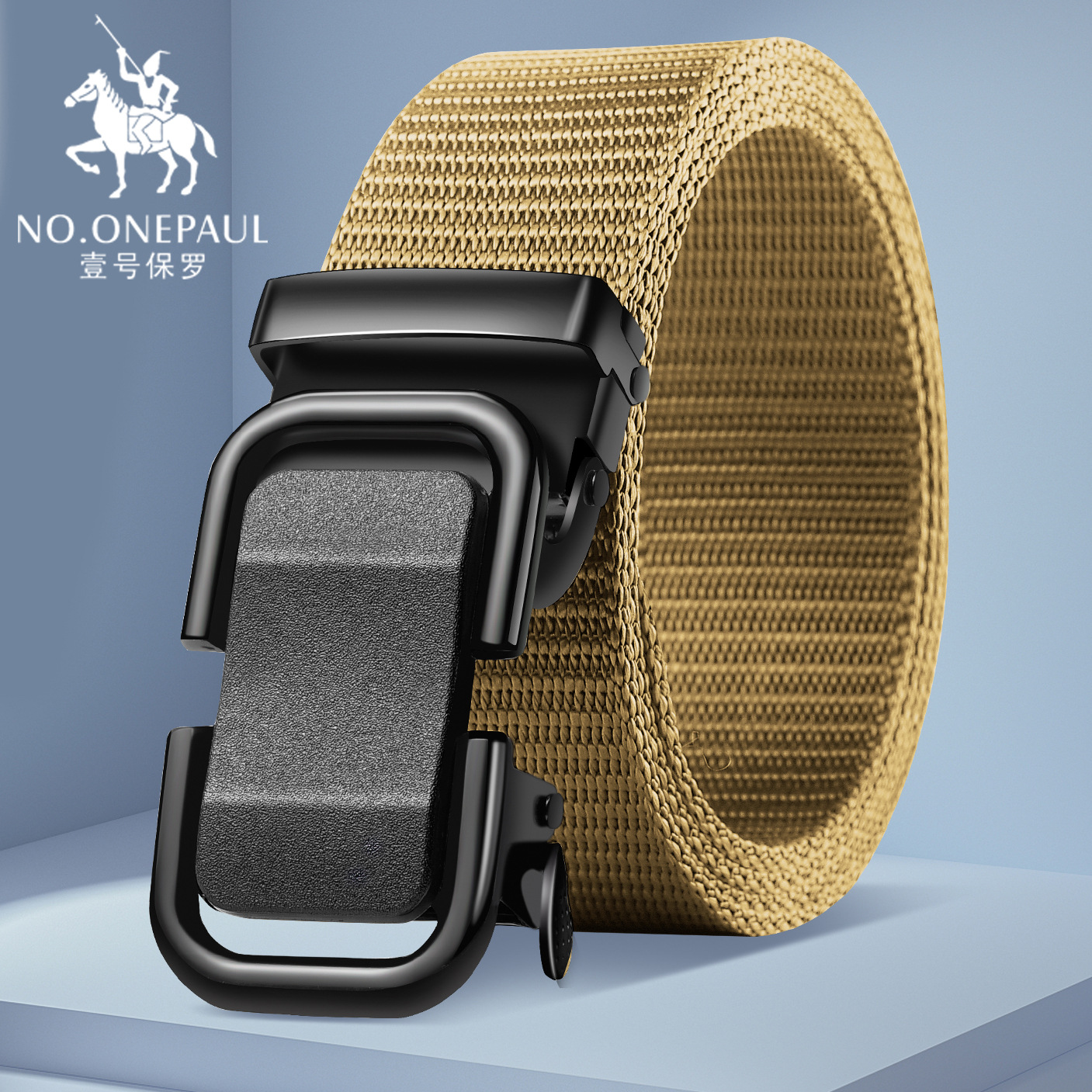 Cinturón con hebilla automática para hombre, tendencia, todo fósforo, sin perforaciones, cinturón para hombre, jeans de entrenamiento militar, pantalones tejidos, lona